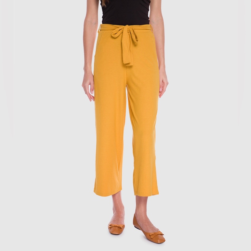R&B- Yellow Cropped‎ Flare Pants Size10